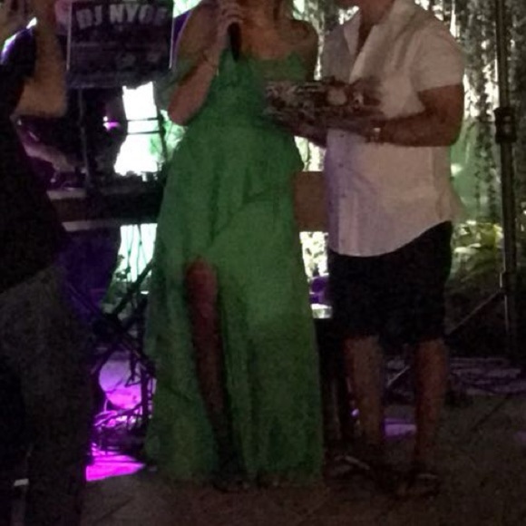 ASOS Cold-Shoulder Ruffle Cami Maxi Dress Size 8 - Picture 11 of 11